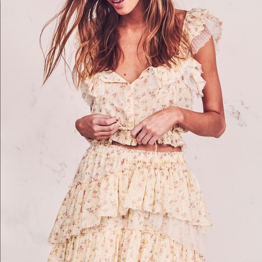 LoveShackFancy crop top mini set